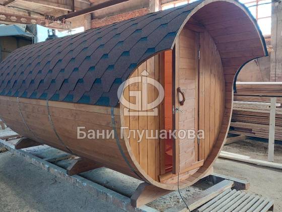 Проект круглой бани-бочки «Ногинск» 4м