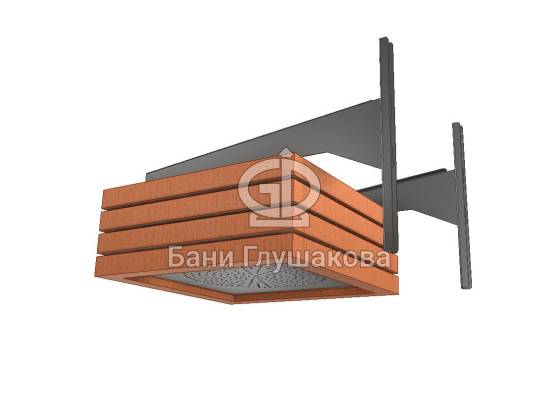 Обливное устройство «Обливасту №5» в деревянной оправе с кронштейном для крепления к стене 27л елка термодоска