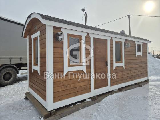 Баня «Буханочка» 6м из клееного термобруса №82500308