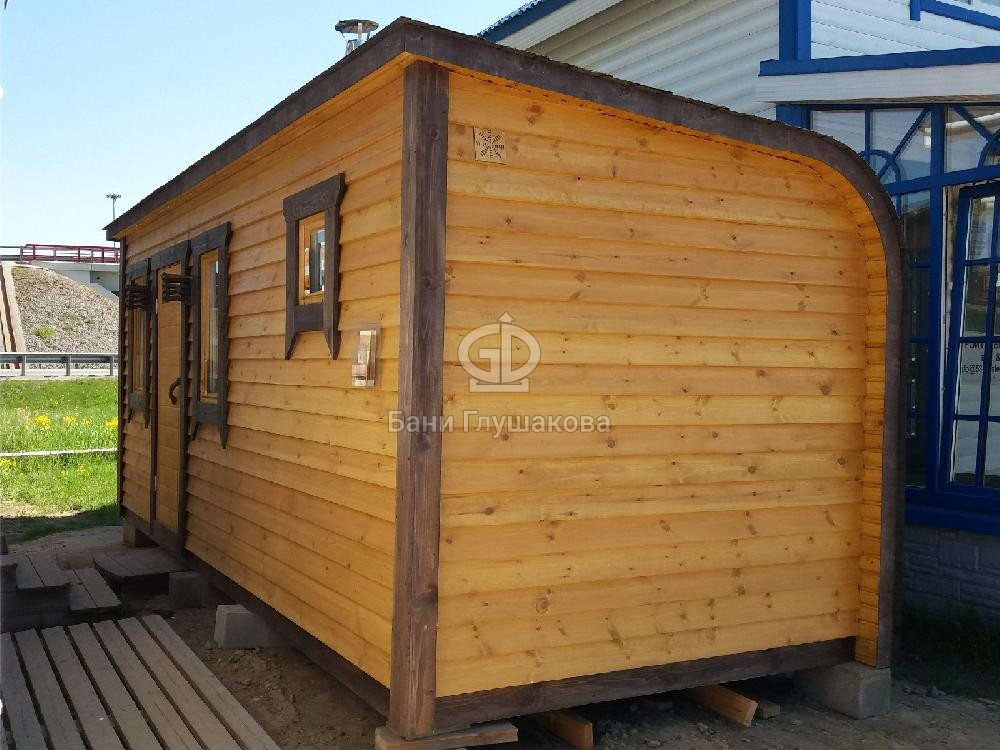 Выставочная баня «Закруглённая» в наличии в СПБ на Мега Дыбенко